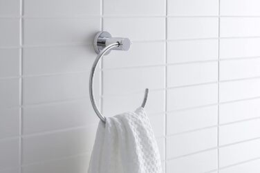 Рушникотримач-кільце Duravit D-Code, настінний, хром, 158x67x182 мм