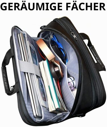 Сумка для ноутбука KROSER 18.5 дюймів, захисна ділова сумка-портфель для ноутбуків до 18 дюймів