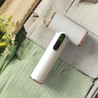 Портативний акумуляторний фен Bewinner Pro 200W, 3 швидкості та 3 температури, бездротовий фен для волосся з цифровим дисплеєм, для жінок, для подорожей та кемпінгу, білий