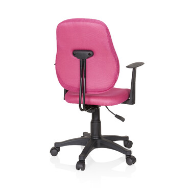 Дитяче офісне крісло / стілець-автомат KIDDY STYLE, тканина, рожево-сірий, hjh OFFICE