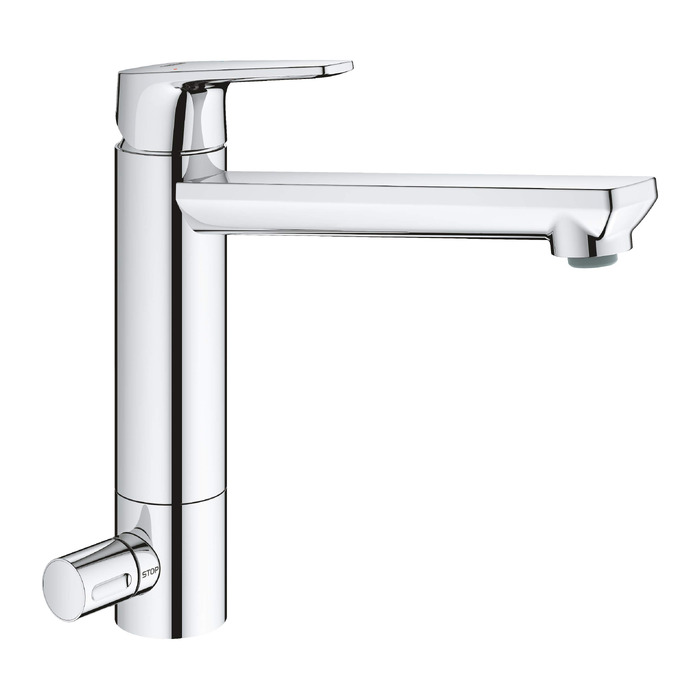 Змішувач кухонний GROHE BauEdge з високим виливом, поворотний на 360°, хром (31367001)