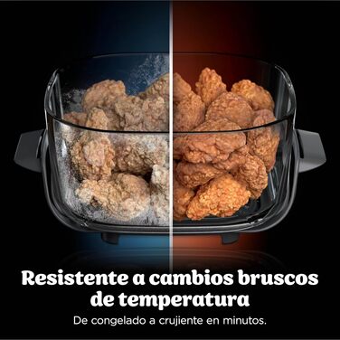 Скляна аерофритюрниця Ninja CRISPi PRO XL Air Fryer з 5 функціями, контейнерами CleanCrisp (5,7 л та 2,3 л) та кришкою для зберігання, колір моховий зелений, AS090EUGN