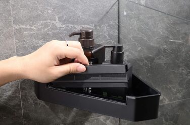 Кутова полиця для душу Eck-Duschkorb DK719 з нержавіючої сталі з тримачем для скребка, колір хром