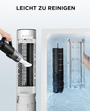 Мобільний випарний охолоджувач повітря Midea Sensicool 7л з сенсорним дисплеєм (білий)