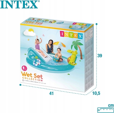 Поматеріальний водний ігровий центр Intex СЛОН (Смок) з фонтаном, 201x170x84 см