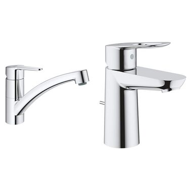 Змішувач кухонний GROHE Start Eco з плоским виливом, поворотний на 140°, хром (31685000)