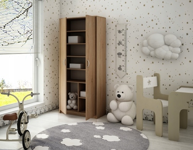 Стелаж Matkam 74 x 180 x 35 см, дуб сонома