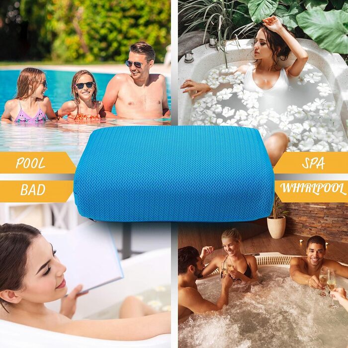 Подушка для ванни та джакузі Star Splash Whirlpool 38x30x12 см з антиковзким покриттям та вантаженими секціями