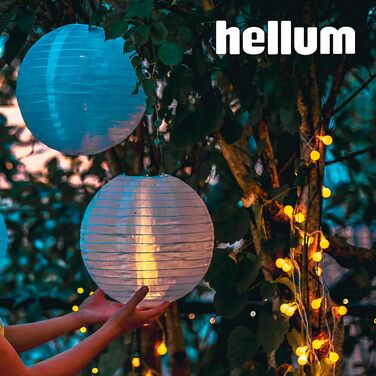 Світлодіодний ліхтар Hellum для вулиці, білий нейлоновий ліхтар з дистанційним керуванням, тепле біле світло, димер, водонепроникний, підвісна лампа 3x30 см з підводним підсвічуванням на батарейках, для вечірок і весіль, 3 ліхтарі, 1 пульт