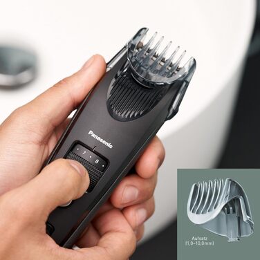 Триммер для бороди Panasonic ER-SB40-K803: професійний, водонепроникний, 20 насадок, акумулятор, чорний