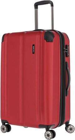 Валіза Travelite City L, 77 см, об'єм 113-124 л, великий дорожній кофер-тролей, червоний