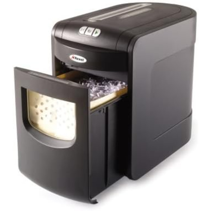 Шредер Rexel REM820 для документів, мікроріз, ручний привід, 21 л, чорний