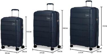 Набір валіз American Tourister Skymax 3 шт. синій (Midnight Blue) - міцні та стильні
