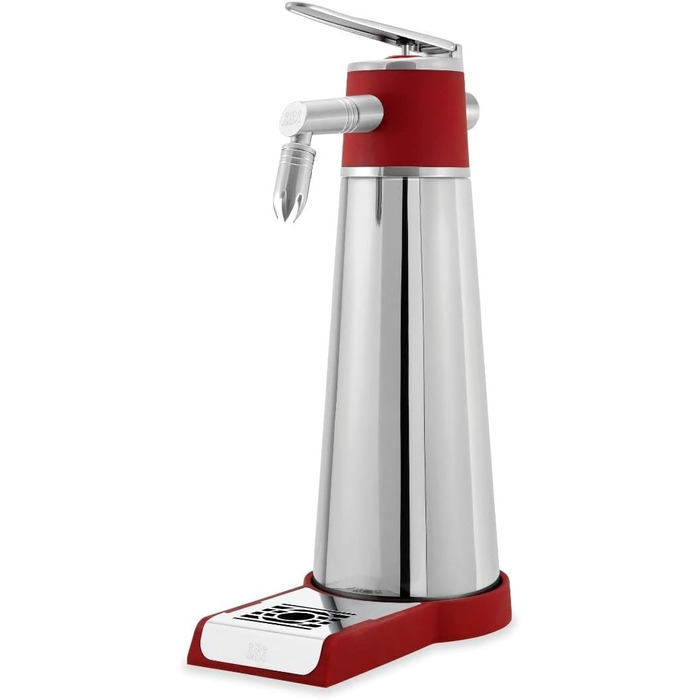 iSi Thermo XPress Whip PLUS 1 л — професійний сифоновий збивач вершків із термоізоляцією для гарячих і холодних соусів та вершків, нержавіюча сталь, підходить для посудомийної машини, сріблястий/червоний, з щіточкою для чистки