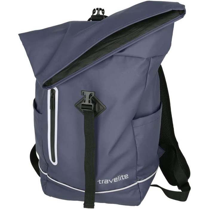 Рюкзак travelite Rolltop 19 л водонепроникний для велосипеда та міста, з відбивачами, синій (марін)