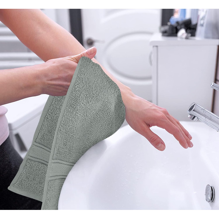 Рушники Utopia Towels з бавовни, набір 6 шт, 100% бавовна, ультрам'які та дуже всмоктуючі, 41x71 см, сірі