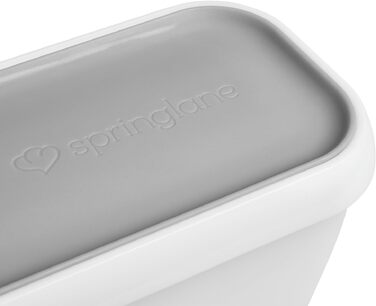 Контейнери для морозива SPRINGLANE, набір 4 шт, 400 мл, сірі, BPA-free, харчовий пластик, для зберігання в морозилці