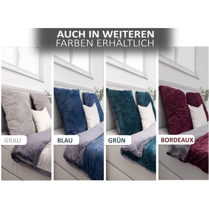 Комплект постільної білизни Leonado Vicenti Cashmere-Touch Teddy Plüsch, фланель з ефектом вельвету, зимовий теплий набір 2-в-1 (135x200 см), Бордовий/Антрацит