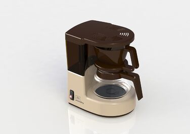 Кавоварка Melitta Aromaboy 1015-03 з фільтром, бежево-коричнева, набір з чорною скляною кавником