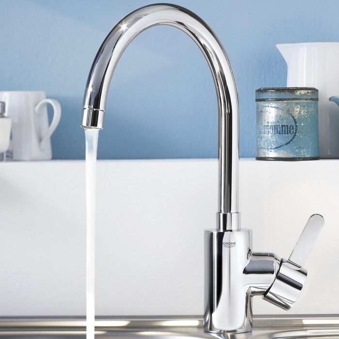 Змішувач кухонний GROHE Eurosmart Cosmopolitan 31180000, поворотний на 360°, економія води, хром
