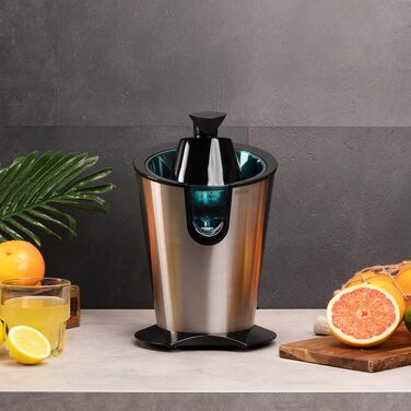 Цитрусовижималка електрична Cecotec EssentialVita PowerFresh 1000 Inox - 1000 Вт, нержавіючий фільтр, конуси, система запобігання краплин, легке очищення