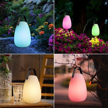 Портативна LED акумуляторна лампа FUYO для столу, бездротова, з регулюванням яскравості, 8 кольорів, для саду, спальні, вітальні, барбекю, декору, глянцева
