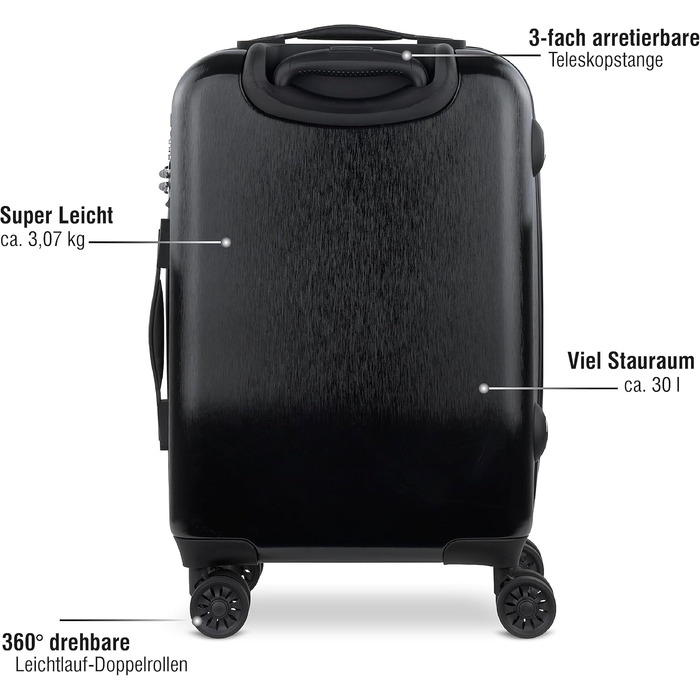 Валіза Bugatti Corium з жорстким корпусом 56x38x21,5 см, 30 л, 4 колеса, TSA-замок, шампань