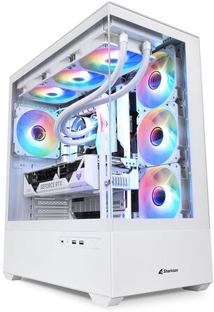 Комп'ютерний корпус Sharkoon AK6 RGB ATX білий