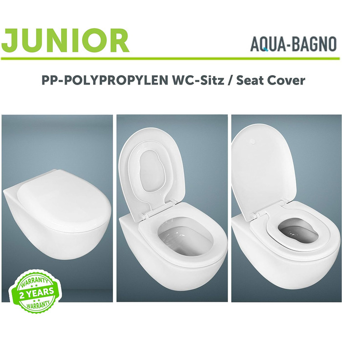 Універсальний унітазний кришка-сидіння Aqua Bagno для сім'ї з мікроліфтом і знімним дитячим сидінням, форма O