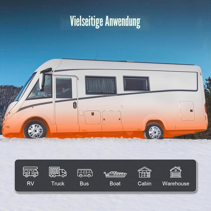 Автономний дизельний обігрівач повітря VEVOR 12V 8кВт з LCD-дисплеєм, пультом та Bluetooth-керуванням