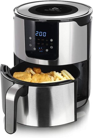 Аерофритюрниця Emerio XXL 13л Airfryer AF-121914: розумна мультипіч з ротисаром, кошиком та функцією сушіння, 1800 Вт, чорна