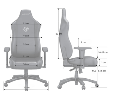 Крісло ігрове Anda Seat Novis L Fabric Dark Gray Size L