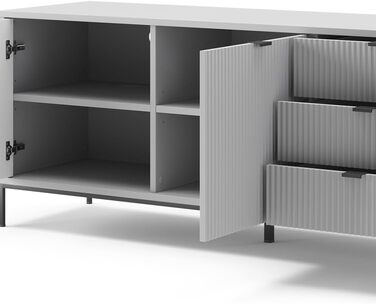 Тумба під телевізор Vicco Eliza сіра 150x42 см, низька
