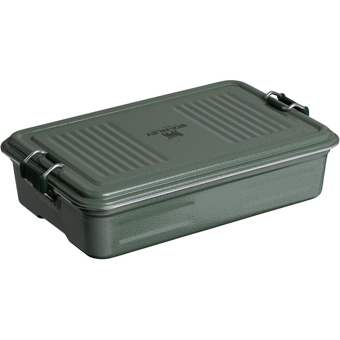 Ланчбокс зі сталі STANLEY 1913 Classic Box 1.2L/2.0L, герметичний контейнер для їжі, BPA-free, колір Hammertone Green