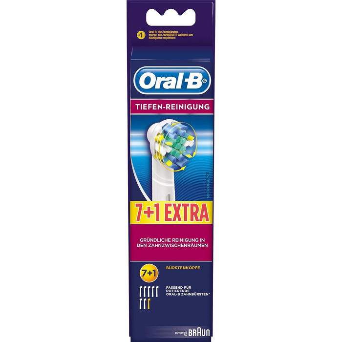 Смінні насадки для електричної зубної щітки Oral-B Precision Clean Deep Clean (білі, 8 шт)