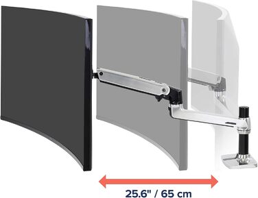 Кріплення для монітора Ergotron LX з алюмінію: регулювання 33 см, підтримка до 34 дюймів, 10 років гарантії