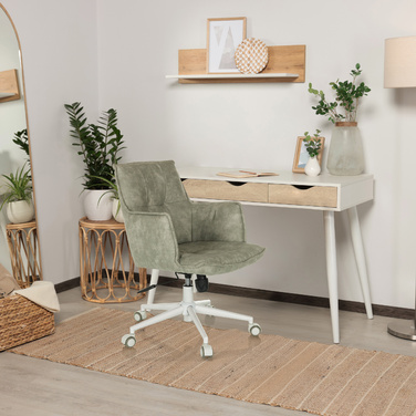 Крісло для домашнього офісу / поворотне крісло SOLAO LIFE W Тканина Сірий HJH LIVING