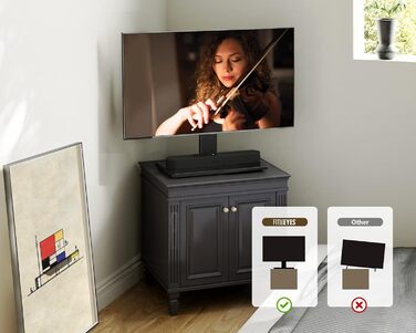 Підставка для телевізора FITUEYES 27-55'' LCD LED OLED Plasma, регульована висота, VESA 400x400 мм, до 40 кг, для плоских і вигнутих екранів