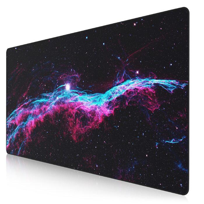 Ігровий килимок для миші Titanwolf XXXL (1200x600 мм) з принтом Veil Nebula — великий килимок на стіл для геймерської миші та клавіатури