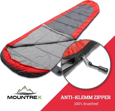 Спальний мішок MOUNTREX ультралегкий та компактний 850г, літній, мумія 205x75см, для підлітків і дорослих, з бонусною подушкою, для туризму та кемпінгу