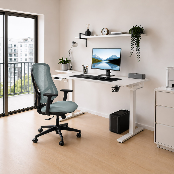 Крісло Mealux Flow Lite Fabric Blue (арт. HF-B20 F/BL)