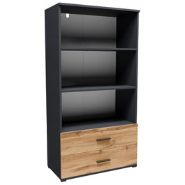 Стелаж Matkam 69 x 130 x 34 см, дуб вотан, графіт