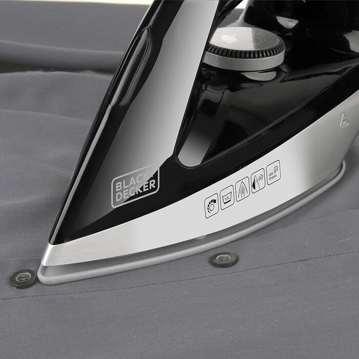 Парова праска BLACK+DECKER BXSS22000E, 2200 Вт, пластик, сіра, резервуар 1.4 л