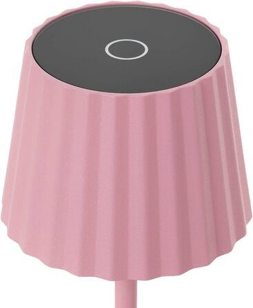 Lindby LED акумуляторна бездротова настільна лампа з датчиком дотику, рожева, IP54 (для внутрішнього та зовнішнього використання)