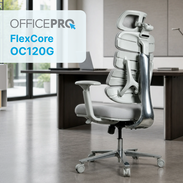 Крісло комп’ютерне офісне ергономічне OfficePro FlexCore OC120G