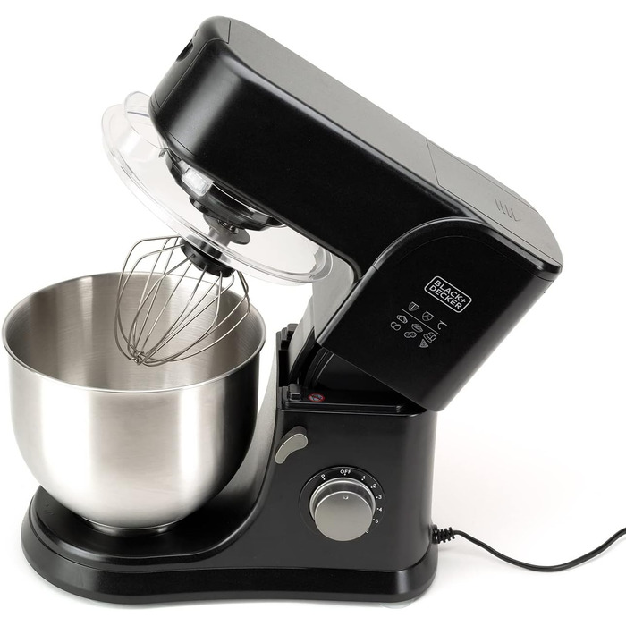 Блендер BLACK+DECKER BXJBA350E, 1,5 л, імпульсний режим, 4 леза з нержавіючої сталі, знімна пластикова чаша, легке очищення, сірий
