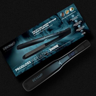 Керамічний випрямляч для волосся REVAMP Progloss Ultra X Shine з іонними пластинами, професійний стайлер для довгого і густого волосся, швидкий нагрів
