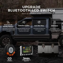 Дизельний опалювач 8kW з Bluetooth, автоматичний старт/стоп, для вантажівок та фургонів (Tb10pro)