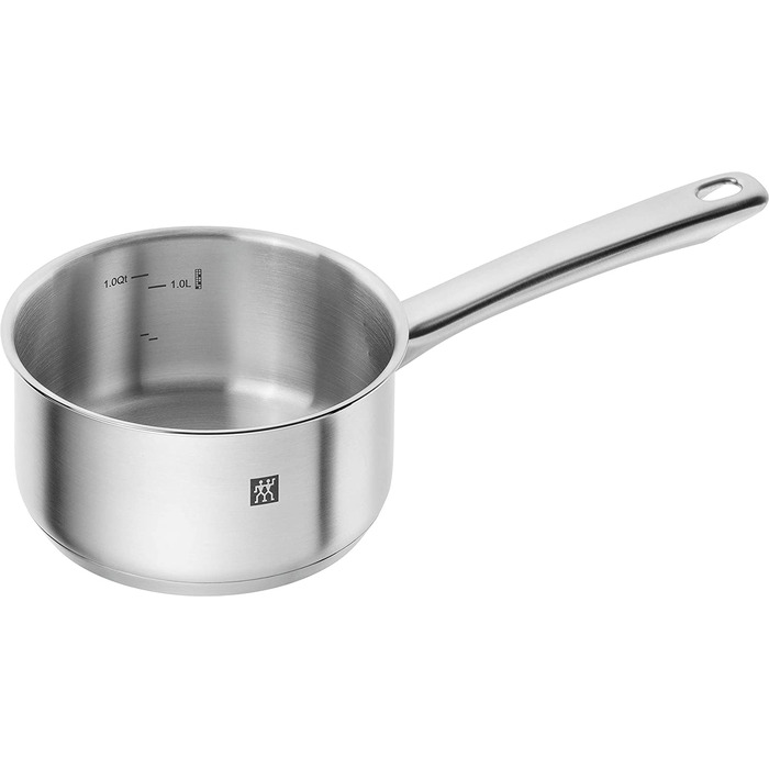 Набір каструль ZWILLING Flow, 5 шт., з кришкою з термостійкого скла, індукційне дно, не має покриття, нержавіюча сталь