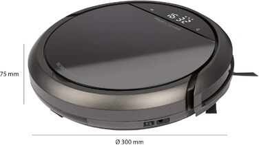 Робот-пилосос ProfiCare PC-BSR 3043 з керуванням голосом, HEPA-фільтром, автоповерненням, 4 режимами прибирання, Wi-Fi, розпізнаванням сходів та перешкод